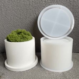 Khuôn Silicon Hình Trụ Lớn Để Làm Chậu Hoa Xi Măng Chậu Nhựa Epoxy Chậu Cây Mọng Nước Đồ Trang Trí Nhà Cửa Khay Đựng Cây Trồng Trong Nhà