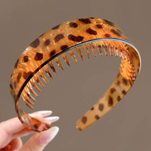 NING ZHOU | Toothed High Crown Wide Border Black Headband Slip-resistant
