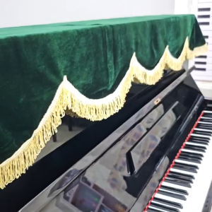 [HCM]KHĂN PHỦ TRẢI ĐÀN PIANO CƠ NHUNG MÀU XANH RÊU TUA RUA VÀNG ÓNG