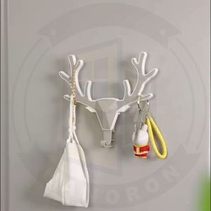 Móc treo dán tường đa năng hình đầu hươu Treo chìa khóa đa năng chịu lực tốt treo tường chắc chắn móc chìa khóa mũ nón tiện dụng NANORON