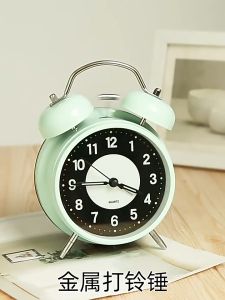 Ins Style Round Clock Alarm Clock Bluetooth Speaker Jam Loceng USB Digital Bluetooth Speaker Alarm Clock Digital