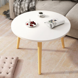 โมเดิร์น Minimalist ขนาดเล็กโต๊ะไม้กลมสําหรับห้องนอนห้องนั่งเล่นบ้านใช้ที่นั่งหน้าต่างขนาดกะทัดรัดไม้เนื้อแข็ง