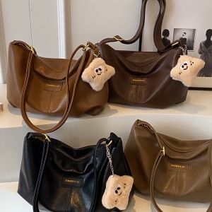 Túi Xách Da Mềm Túi Tote Da Size Lớn 35cm Đi Học Đi Làm Đựng Sách Vở A4 Tặng Kèm Móc Gấu (tuỳ từng lô) Thanhthushop68 002