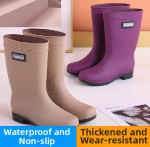 ZJE | Warm Womens Mid-Calf Rain Boots