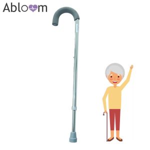 Abloom ไม้เท้า ก้านร่ม อลูมิเนียม ปรับระดับได้ - ระดับสูงต่ำ ป้องกันลื่น ด้ามจับโฟมนุ่ม ไม่สนิม ลดน้ำหนัก 535 กรัม ใช้ง่าย