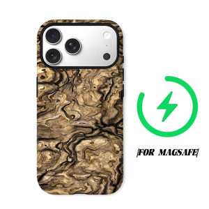 BILIBILI | Burl Wood Grain Phone Case for iPhone 18 17 16 15 14 13 12 11 Air Pro Max Plus Double-layer Cover