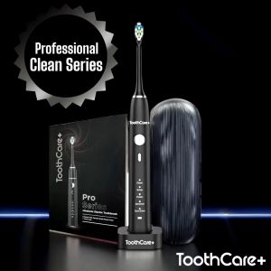 ToothCare+ Pro Plus VI Smart Series Electric Toothbrush & Water Flosser Bundle with UV Sterilizer - Black/White
