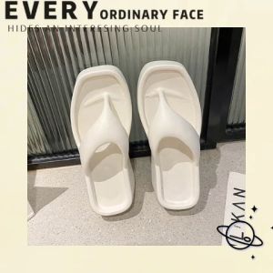 QDshop ใหม่ รองเท้าแตะหูหนีบพื้นหนา น้ำหนักเบา สบาย มีสีให้เลือก ราคายอกเสมอ ไม่มีคือพลาด