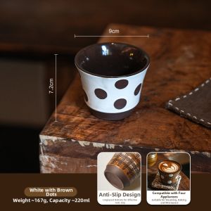 Vintage Ceramic High Aesthetic Japanese Mug Latte Art