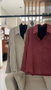 ATASAN KEMEJA GARIS DAN DALEMAN IMPORT BST