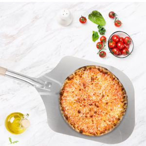 อลูมิเนียม 56 ซม., คุณภาพสูง ในสต็อก พิซซ่าพลั่วพายแพนเค้กเตา บรรทัดที่จับไม้