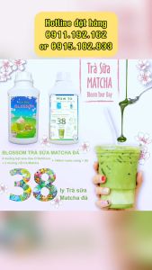 Trà Xanh Matcha IceMee Blossom - Syrup Matcha Green Tea Ice-Mee 360 Blossom Dùng làm Trà sữa bánh muffin cupcake hay bánh bông lan Chai 500 Gram