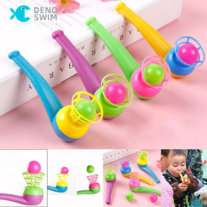 DENOSWIM 1/3PCS Floating Blow Balls Tube Toy Classic Traditional Plastic Suspension Blowing Ball Recall Children Toy Kids Holiday Gift