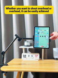 COOBOWE Lazypod Hp Stand Holder Hp Meja Versatile Clip-on phone Holder hp jepit tablet Stand Durable Aluminum for Phones Tablets Non-slip Stability Microphone Stand