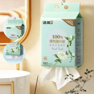 C&S | Khăn Lau Mặt Dạng Vải Trắng Trà Xanh 180 Miếng