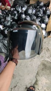HELM BOGO DEWASA KACA DATAR RETRO