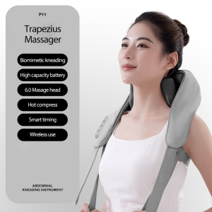 Jinkairui ผ้าคลุมไหล่นวดไหล่และคอด้วยความร้อน เครื่องนวดคอ หลัง ไหล่ บรรเทาอาการปวดกล้ามเนื้อ (ชาร์จได้)