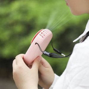Mini Neck Fan Rechargeable Cute Portable Hanging Eyelash Drying Fan Air Cooling Fan USB Rechargeable