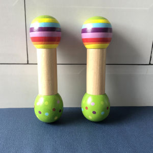 MENGTELI | Soothing Wooden Rattle Toy for 0-1 Year Old Baby