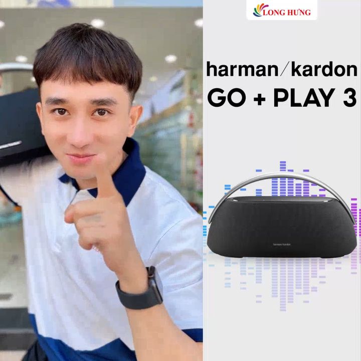 Loa Bluetooth Harman Kardon Go + Play 3 HKGOPLAY3 - Hàng chính hãng - Thiết kế nhỏ gọn, âm thanh mạnh mẽ, thời gian chơi nhạc lâu hơn, công suất 160W