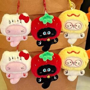 จี้พวงกุญแจตุ๊กตาตุ๊กตาน่ารักๆการ์ตูนอะนิเมะแมวยัดไส้ของขวัญคู่รักกระเป๋าสะพายตุ๊กตาตกแต่ง