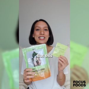 Focus Foods - Daily Supergreens sachet - superfoods sayuran: spirulina wheatgrass barley grass alfalfa moringa pegaga. Vegan