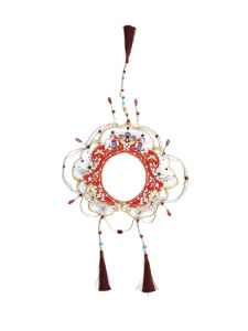 Liluo Pavilion Ming Dynasty Chinese Style Pearl Cloud Shoulder Full Set Red Wind Horse Tail Skirt Shawl Womens Accessory