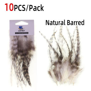 1 Gói Lông Vũ Tự Nhiên Grizzly Saddle Hackle Dùng Cho Việc Buộc Mồi Câu Cá ≥12cm Lông Vũ Tóc Gà Trống Dùng Cho Streamer Woolly Bugger Jig Nymph Trout Fly