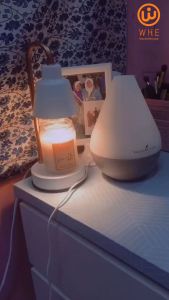 【Fast Delivery】Korea Style Market B Mini Candle Warmer with 35W Halogen Light | Dimmable Aroma Wax Melting Lamp Candle Warmer Lamp Table Lamp for Decoration Home Bedroom Candle Warmer Light Adjustable Candle Melting DIMMABLE FREE BULB WARMER