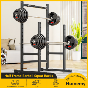 Adjustable Half-frame squat rack Multi-function barbell rack Pull-up bar Cable crossover Bench press rack Weight bench Fitness Equipment