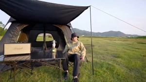 GLAMPTURE Large Camping Tent 10-15 Person Family Tent Thicken Fabric Waterproof Two Bedrooms One Living Room Spacious with Sunshade
