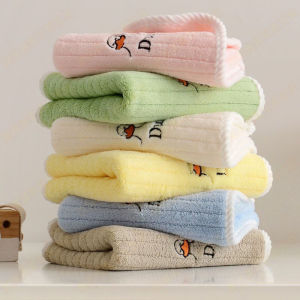 Kids Towel Household and Face Wash Non-Cotton Cotton Kindergarten Boys and Girls Absorbent Baby Soft Rectangular Children