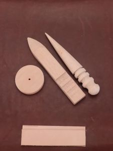Bộ 3 Dụng Cụ Đánh Bóng Cạnh Bằng Gỗ Và Da Độ Cứng Cao Dùng Cho Việc Đánh Bóng Và Mài Cạnh Đồ Da.