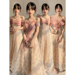 9Sbird Formal Dress For Women 2025 Pink Bridesmaid French simple lady style sisters unity wedding ball gown for debut