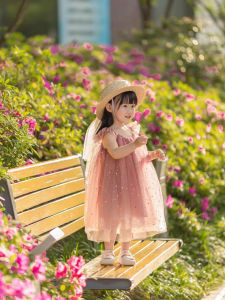 Princess Style Sequin Princess Dress Baby Girl Vest Skirt Birthday Flower Girl Gift Dress Tulle Summer Dress Childrens Clothing