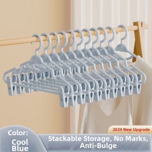 FAJIENUO | Velvet Hanger with Clips Anti-Slip