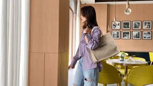 Merci กระเป๋าสาน กระเป๋าถือ สะพายข้าง กระเป๋าสาน กระเป๋าถือ