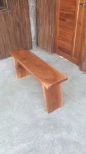 ม้านั่งไม้สะเดาท็อปแผ่นเดียว หรือม้านั่งยาว คุณค่า ขา ไม้ เก้าอี้ กลางแจ้ง เก้าอี้สนาม ม้านั่งไม้ Bench Chair Wood ตามที่คุณค่าใช้