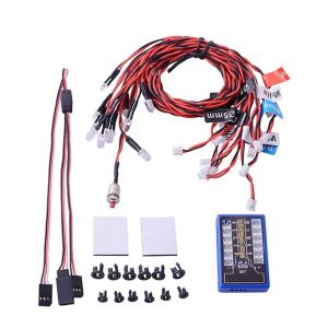 OGRC 1/10 Car Headlights Taillight 12 Led Lights Flashing Light Lamp 5 Modes for 1/10 Rc Trucks Crawler Off-Road Sport Racing