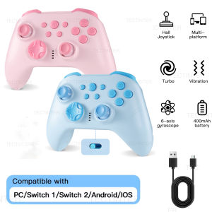 Tectinter | Wireless Controller for Nintendo Switch 1/2 Game Console Bluetooth Gamepad for PC Controls Hall Effect Joystick for Andriod/IOS