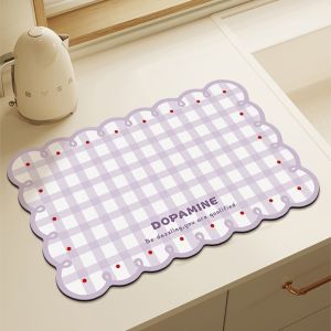 VIKAMA Silica Gel Kitchen Countertop Draining Mat Multi-functional Coffee Machine Mat Table Top Cup Mat Water-proof Mat