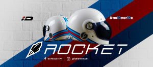 ID ROCKET CLASSIC WITH SMOKE BUBBLE SHIELD FULL FACE HELMET!!