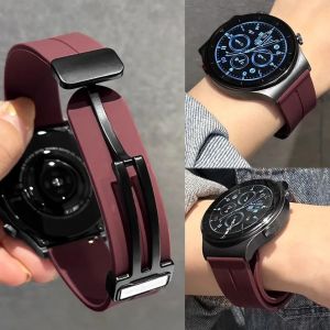 20mm 22mm Magnetic Silicone Strap For Garmin Venu 2 3 Active 5 Band For Garmin Forerunner 55 158 265 255 245 645 Music 745 965