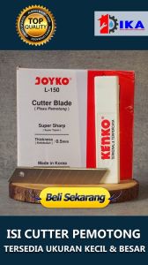 ISI MATA PISAU CUTTER KENKO ASLI L-150 BESAR & JOYKO A 100 KECIL/SILET TAJAM KUALITAS BAGUS