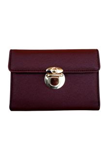 Termurah - Dompet Lipat Wanita Resleting dan Kancing - Dompet Uang dan Kartu - Trendi dan Elegan - Warna Coklat