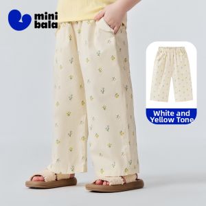 MINI BALA | Summer Cotton Soft Breathable Floral Loose Straight Leg Pants