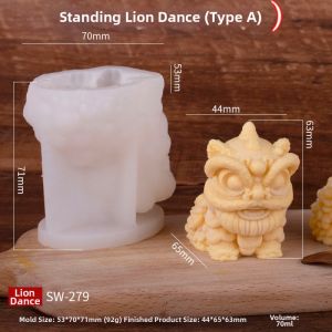 3D Lion Shaped Silicone Mold for Mango Milk Jelly Cake DIY Baking Tools Chinese Style Kitchen Cooking Utensils Mousse Mold