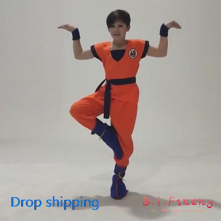 Dragon Ball Son Goku Combat Suit Cosplay Costume coscarnival main image 1