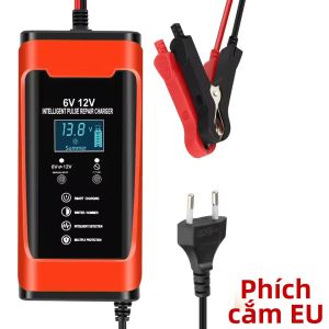 Sạc Ắc Quy Ô Tô Thông Minh Đa Năng Sạc Nhanh 6V 12V 6A Màn Hình LCD Chức Năng Sửa Chữa Chu Kỳ Dùng Cho Ắc Quy GEL Ắc Quy Axit Chì Cho Ô Tô Xe Máy
