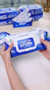 Khăn ướt diệt khuẩn EcoWipes có cồn diệt 999% vi khuẩn có hại trên nhiều bề mặt dễ dàng vệ sinh lau chùi